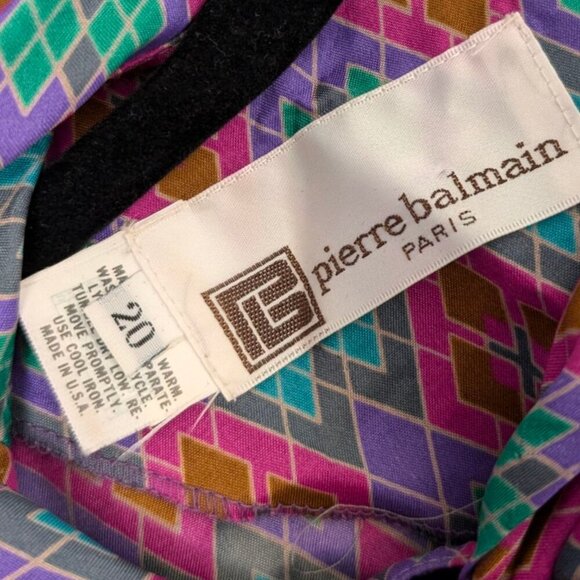 Vintage Pierre Balmain Long Sleeve Dress - Picture 9 of 9